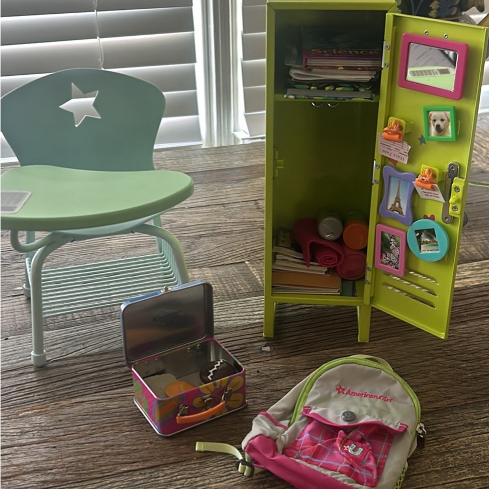 American Girl Doll Locker and School Set